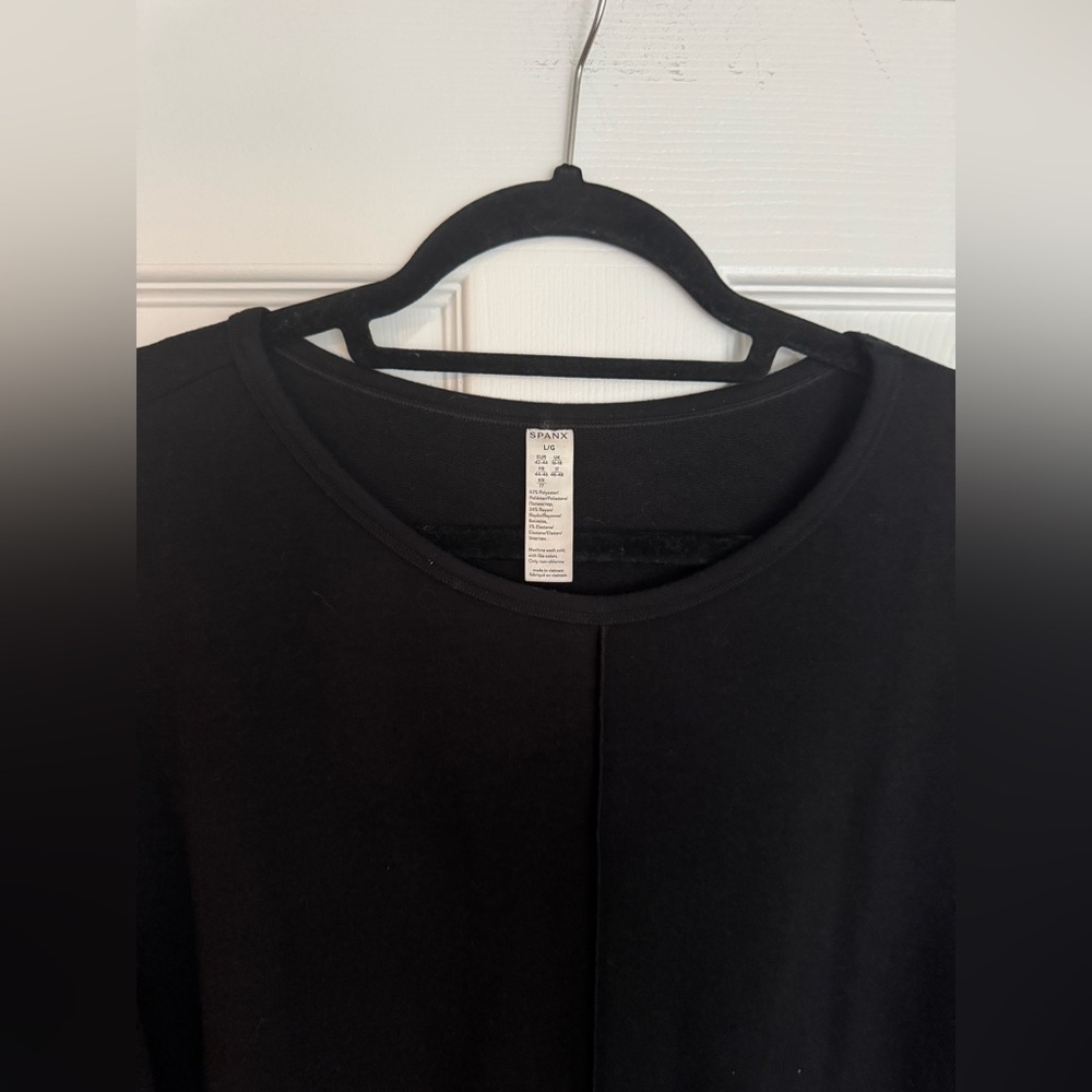 Spanx Perfect Length Top, Dolman 3/4 Sleeve, black, L - worn once - Picture 5 of 6